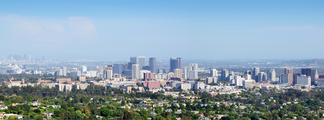 Santa Monica city skyline.